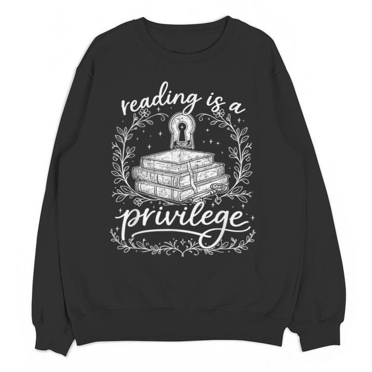 Reading Is A Privilege Vintage Reading Lover Books Unisex Sweatshirt