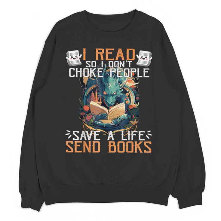 Reading Readers I Read Send Books Dragon Bookworm Tee Unisex Sweatshirt