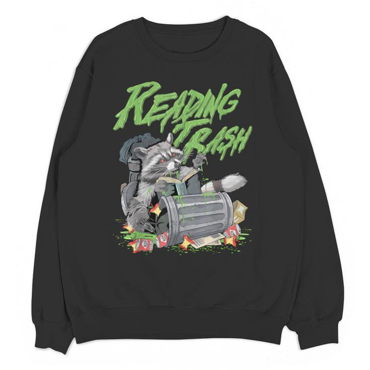 Reading Trash Racoon Bookworm Bookish Librarian Book Lover Unisex Sweatshirt Reading Trash Racoon Bookworm Bookish Librarian Book Lover Unisex Sweatshirt