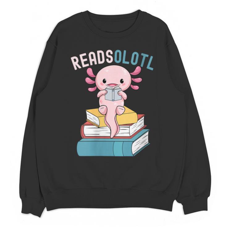 Reads Alotl Shirt Kids Readsolotl Read Axolotl Shirt Books Unisex Sweatshirt