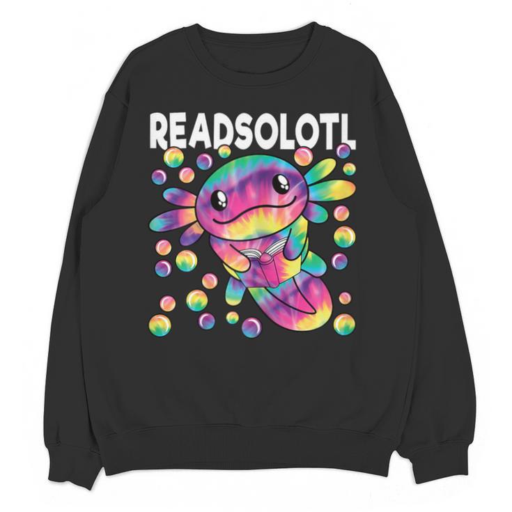 Readsolotl Cute Axolotl Book Lover Reading Women Girls Unisex Sweatshirt
