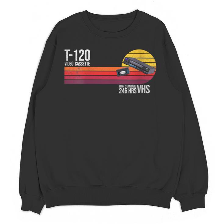 Retro 80's 90's Music Nostalgia Video Cassette Tape VHS Unisex Sweatshirt