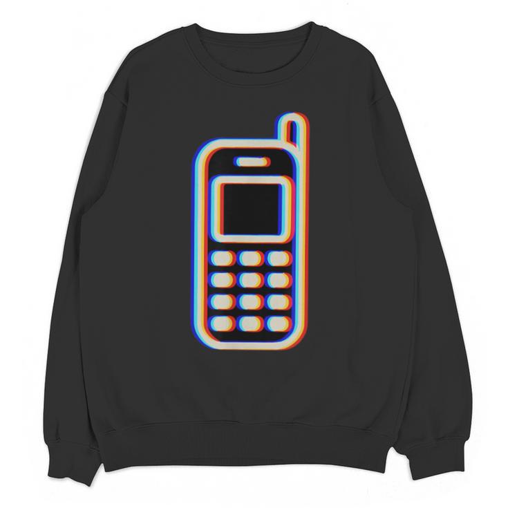 Retro Cell Vintage Mobile Phone 90s Nostalgia Vaporwave Fun Unisex Sweatshirt
