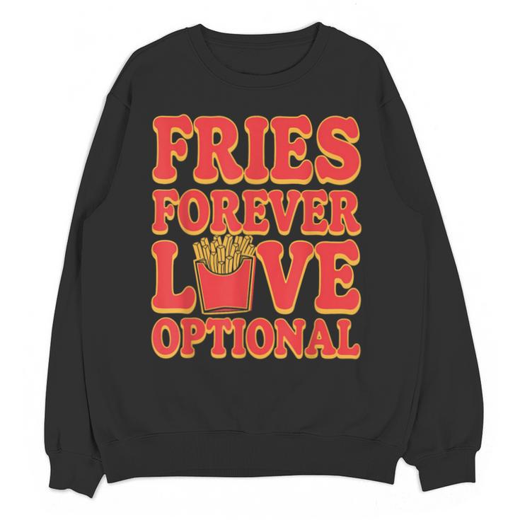 Retro Fast Food Nostalgia Vintage Diner Fries Shakes Burgers Unisex Sweatshirt