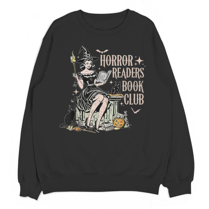 Retro Scary Horror Readers Book Club Spooky Halloween Unisex Sweatshirt