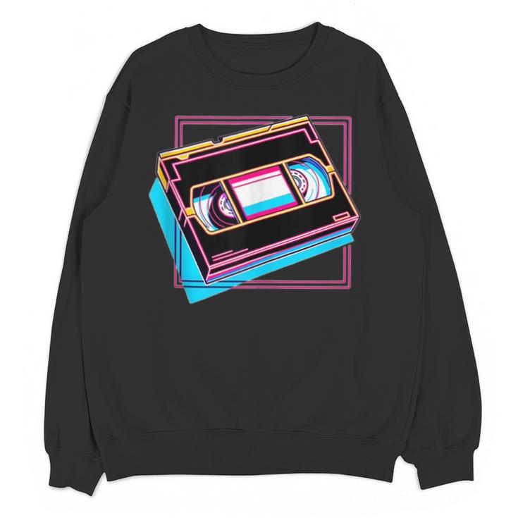 Retro VHS Vaporwave Video Cassette Nostalgia Geek Chic Unisex Sweatshirt