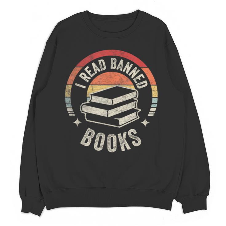 Retro Vintage Banned Books Shirt I Read Banned Books Unisex Sweatshirt