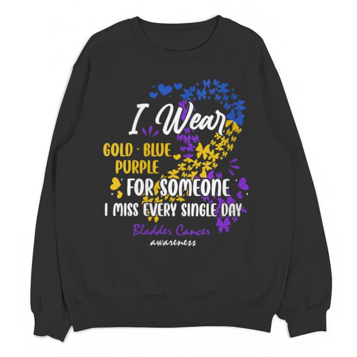 Ribbon Bladder Cancer Angel Support Memory Unisex Sweatshirt