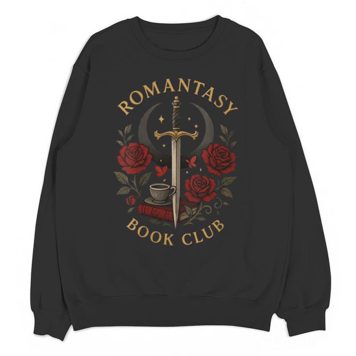 Romantasy Book Club Coffee Sword Roses Unisex Sweatshirt