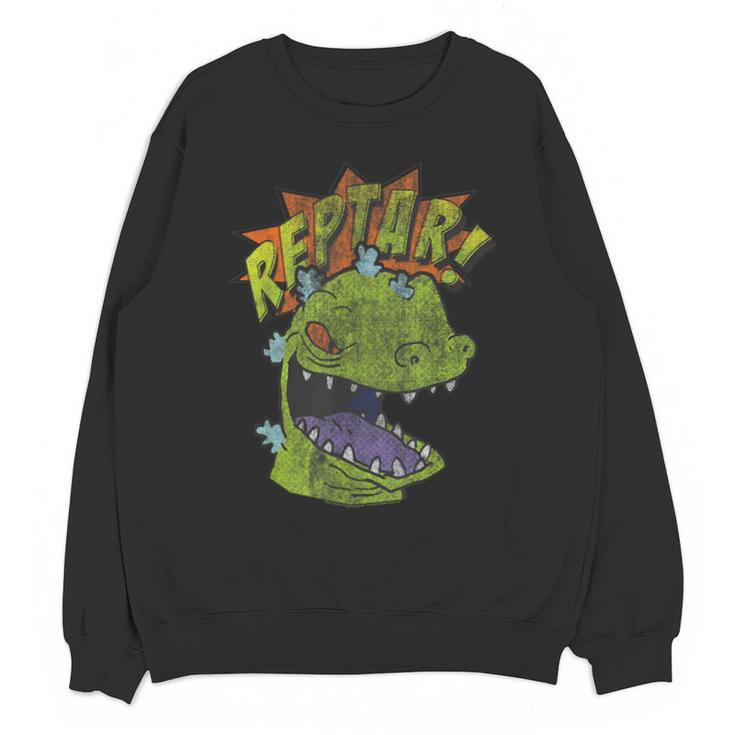 Rugrats Reptar Distressed Comic Book Style Cartoon Unisex Sweatshirt
