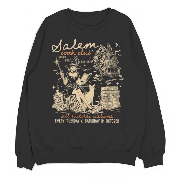 Salem Book Club Witches Witchy Witch Spooky Season Halloween Unisex Sweatshirt