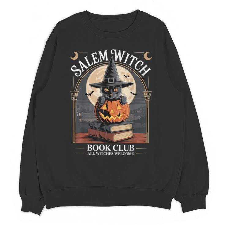 Salem Witch Book Club All Witches Welcome Halloween Reading Unisex Sweatshirt