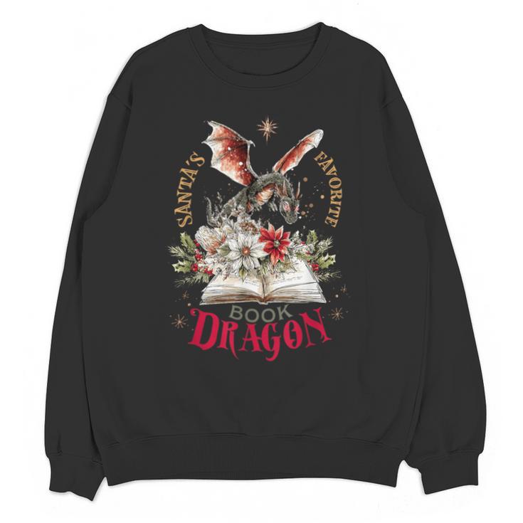 Santa's Favorite Book Dragon Christmas Magic Unisex Sweatshirt