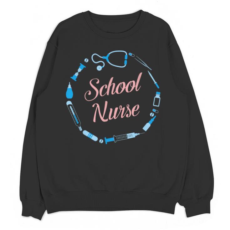 School Nurse Cute Adult Graduation Tshirt Nurses Fun Unisex Sweatshirt