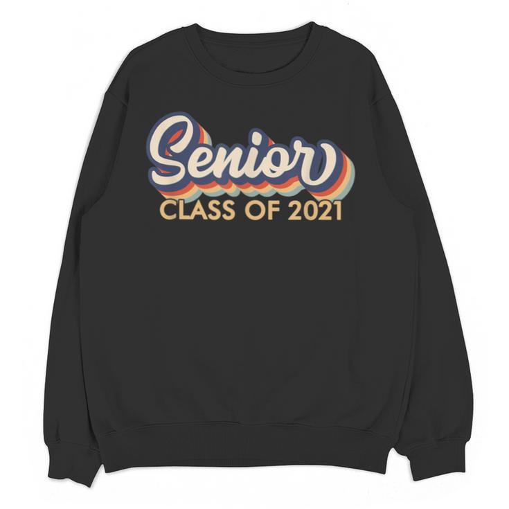 Senior 2021 Grad Shirt Retro 2021 Graduation Unisex Sweatshirt