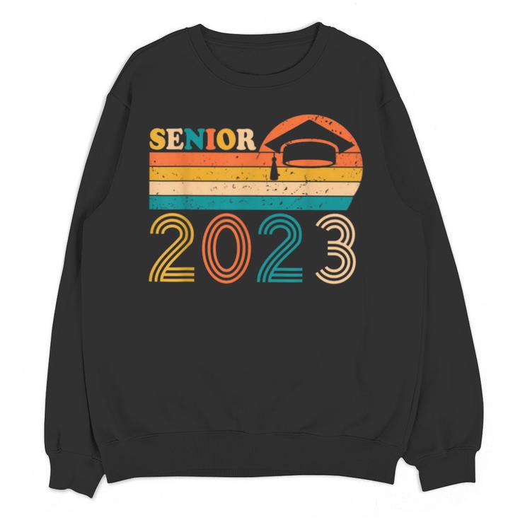 Senior 2023 Retro Class Of 2023 Seniors Graduation 23 Unisex Sweatshirt