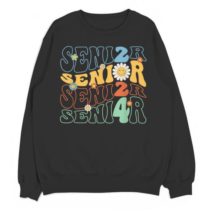 Senior 2024 Groovy Retro Class Of 2024 Graduation Senior 24 Unisex Sweatshirt