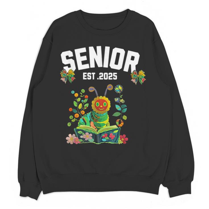Senior 2025 Graduation Caterpillar For Kids Cute Coquette Unisex Sweatshirt
