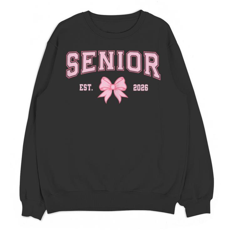 Senior 2026 Class Of 2026 Coquette Pink Bow Graduation 2026 Unisex Sweatshirt