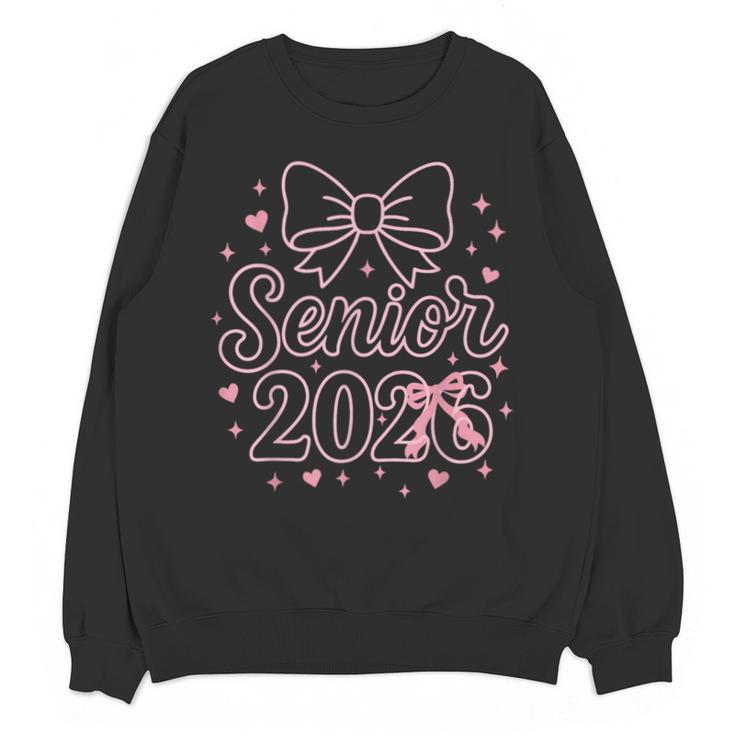 Senior 2026 Class Of 2026 Coquette Pink Bow Graduation Unisex Sweatshirt