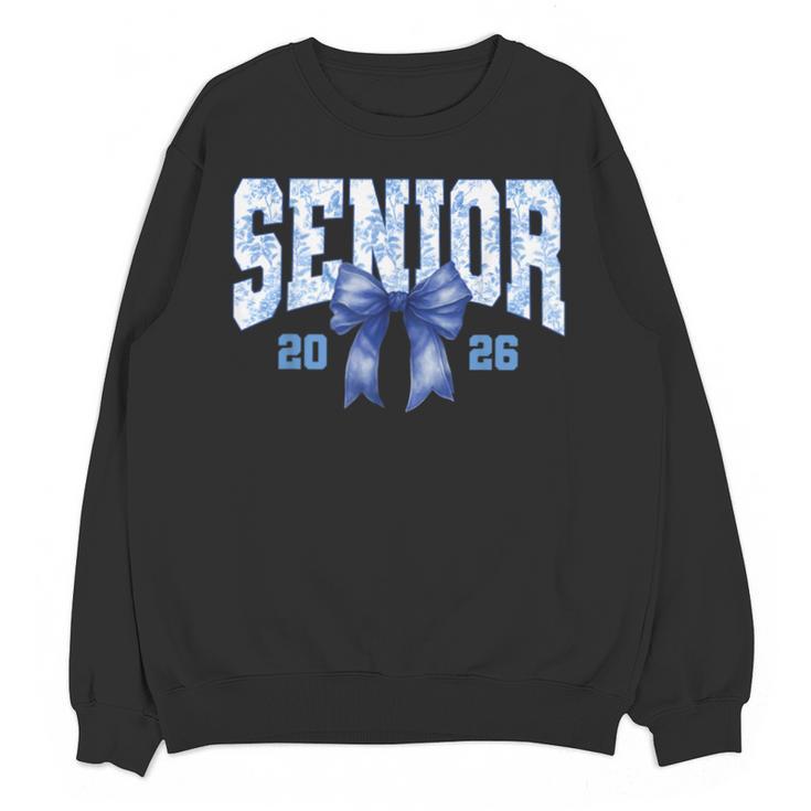 Senior 2026 Class Of 2026 Toile Coquette Bow Graduation 2026 Unisex Sweatshirt