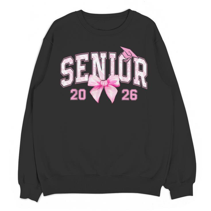Senior 2026 Coquette Pink Bow Girls Class Of 2026 Graduation Unisex Sweatshirt