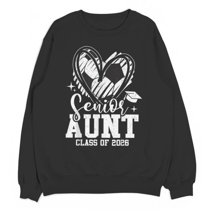 Senior Aunt Class Of 2026 Soccer Graduation Heart Unisex Sweatshirt