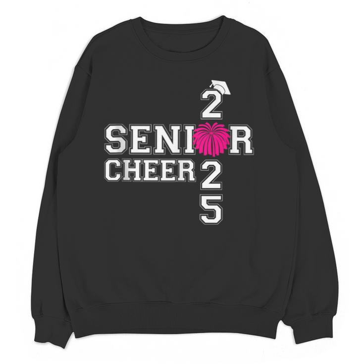 Senior Cheerleader Cheer Class Of 2025 Graduation Graduate Unisex Sweatshirt