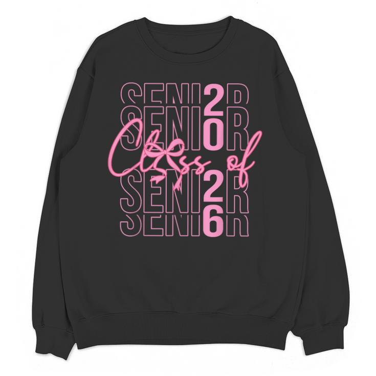 Senior Class Of 2026 Coquette Bow Graduation 2026 Girl Women Unisex Sweatshirt