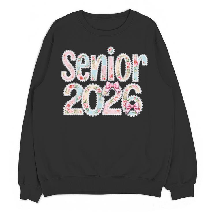 Senior Class Of 2026 Graduation 2026 Coquette Pink Bow Cute Unisex Sweatshirt