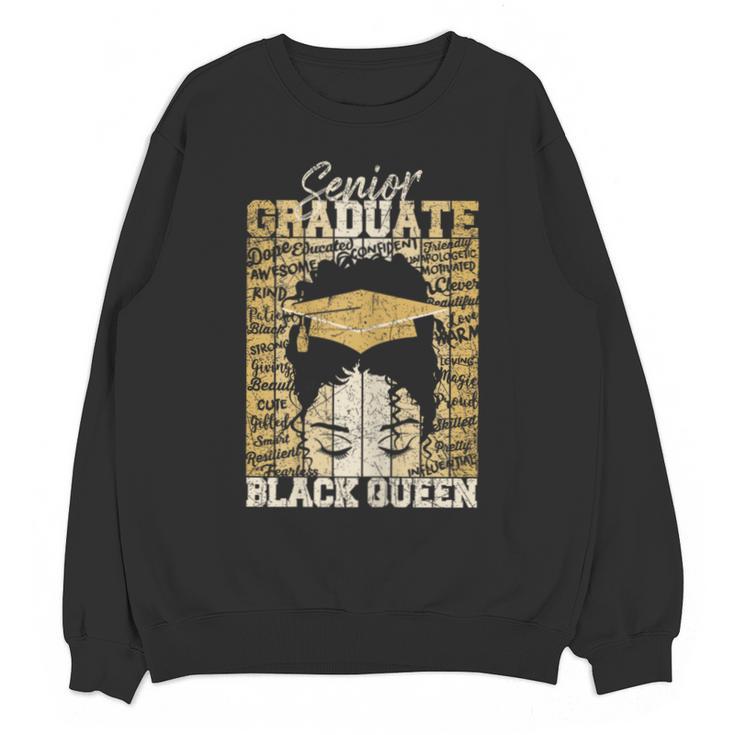Senior Graduate 2024 Queen Graduation Educated Melanin Unisex Sweatshirt
