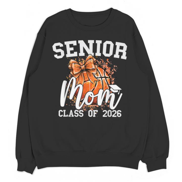 Senior Mom Class Of 2026 Coquette Bow Basketball Graduation Unisex Sweatshirt