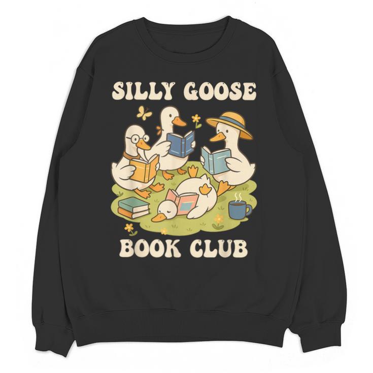 Silly-Goose Book Club Goose And Book Lovers Unisex Sweatshirt