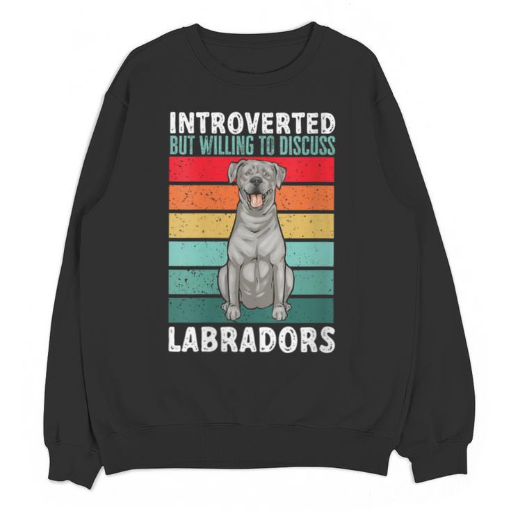Silver Labrador Retriever Introvert Silver Lab Unisex Sweatshirt