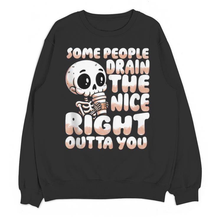 Skeleton Coffee Lover Introvert Unisex Sweatshirt