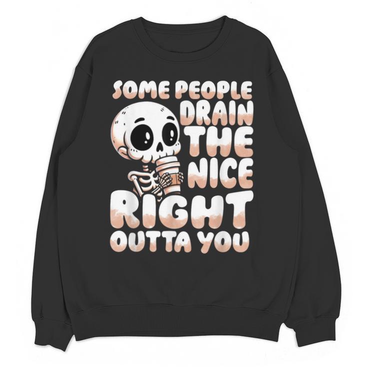 Skeleton Coffee Lover Introvert Unisex Sweatshirt