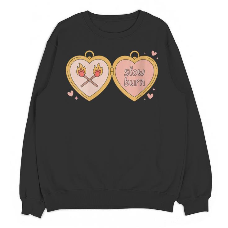 Slow Burn Romance Book Lover Tee Unisex Sweatshirt