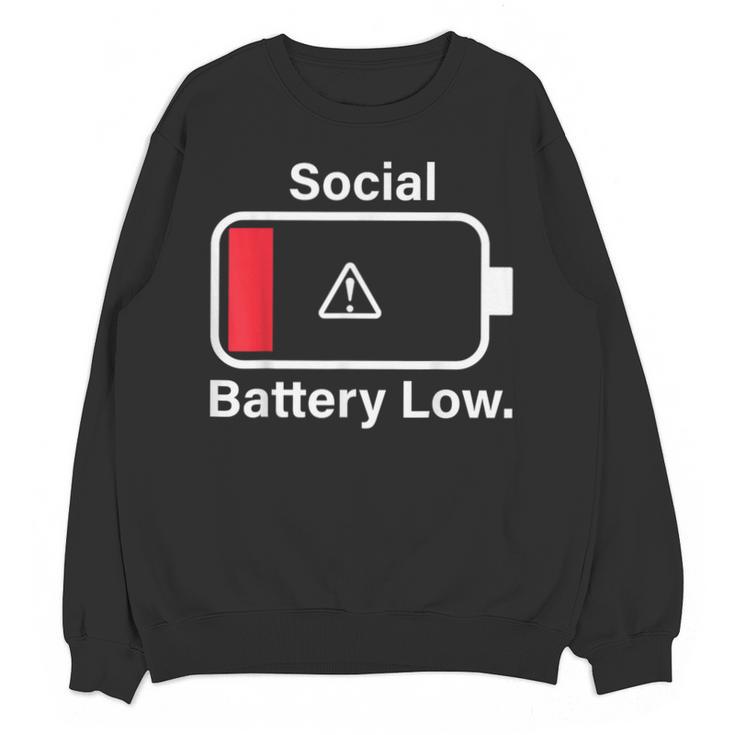 Social Battery Low Anti-Social Introvert Unisex Sweatshirt