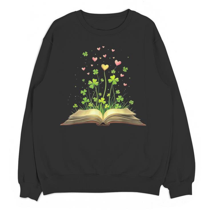 St Patricks Day Book Lover Librarian Core Shamrock Author Unisex Sweatshirt