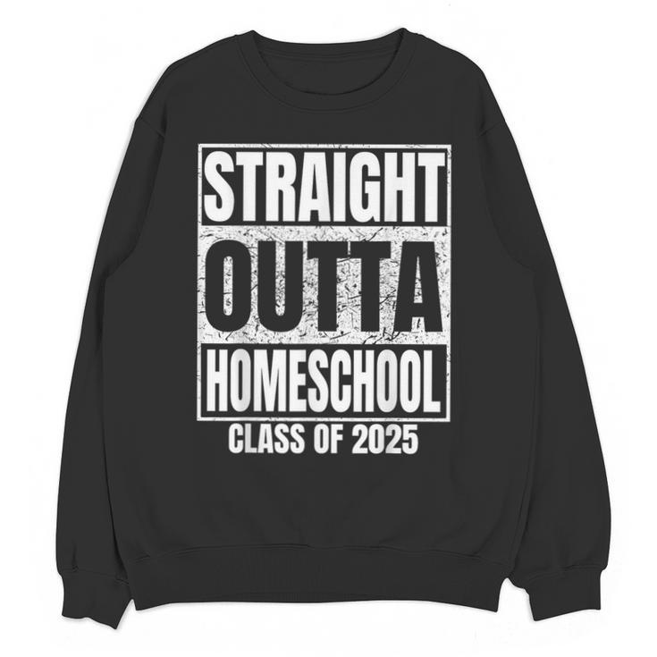 Straight Outta Homeschool Class 2025 Boys Kids Graduation Unisex Sweatshirt