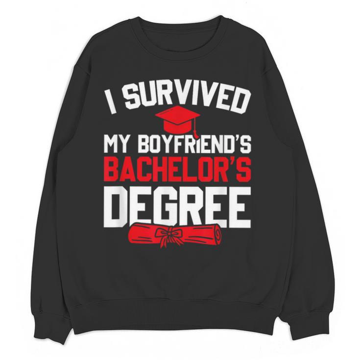 I Survived My Boyfriend's Bachelor's Degree Graduation Unisex Sweatshirt