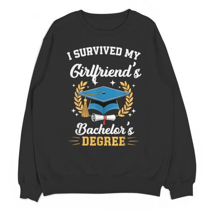 I Survived My Girlfriend's Bachelor's Degree Graduation Unisex Sweatshirt