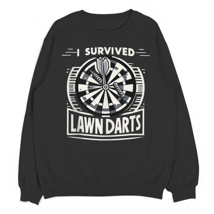 I Survived Lawn Darts Classic Yard Nostalgia Game Fun Unisex Sweatshirt