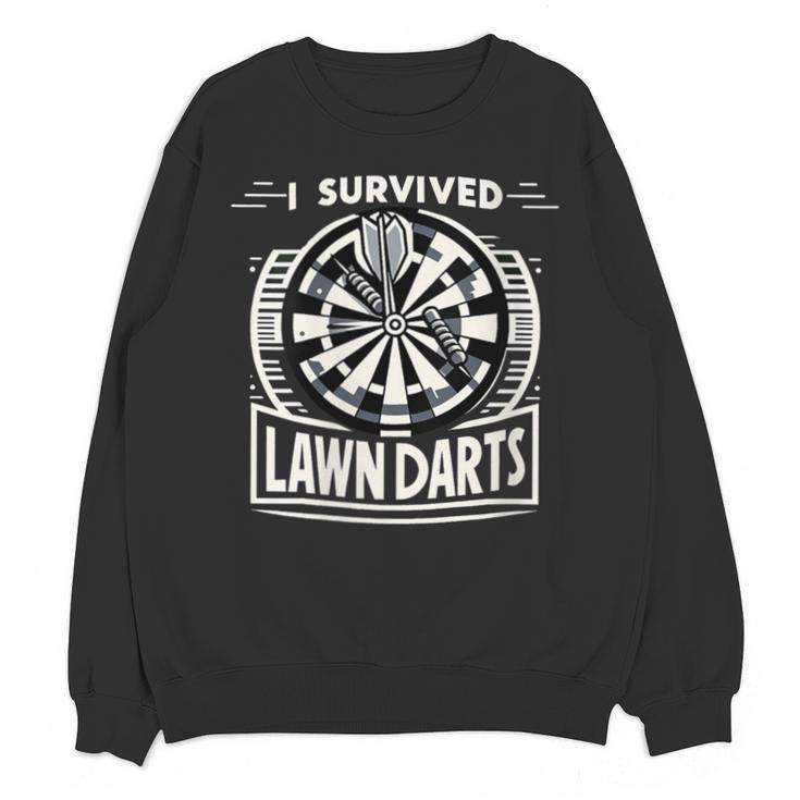 I Survived Lawn Darts Classic Yard Nostalgia Game Fun Unisex Sweatshirt