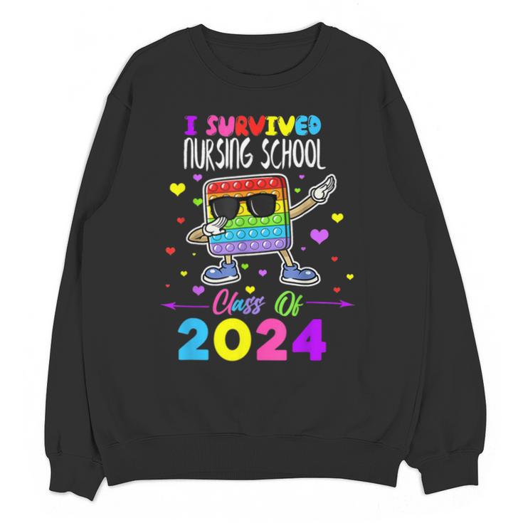 I Survived Nursing School Of 2024 Student Graduation 2024 Unisex Sweatshirt