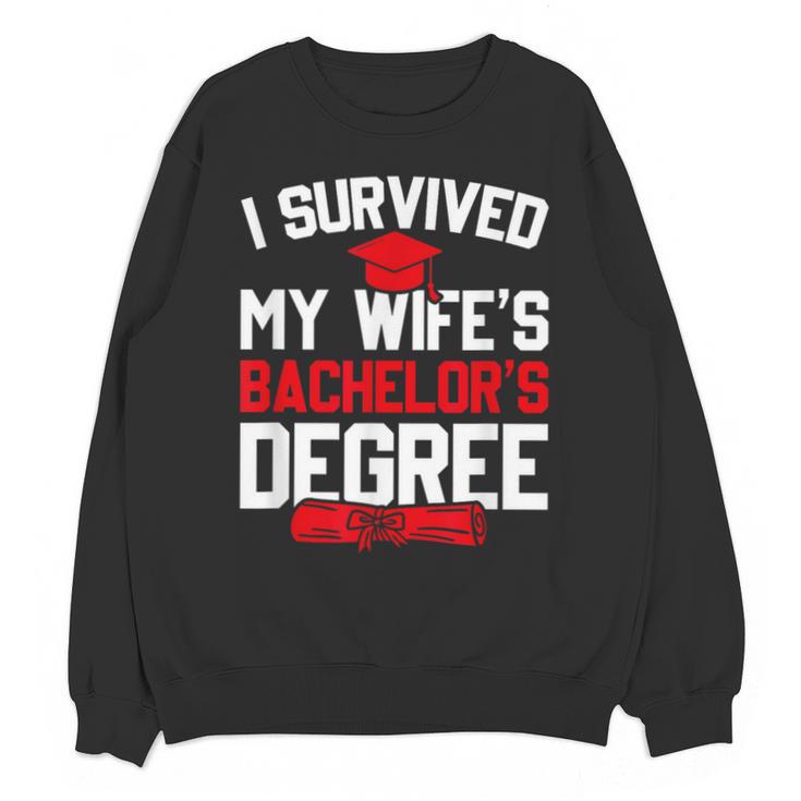 I Survived My Wife's Bachelor's Degree Graduation Unisex Sweatshirt