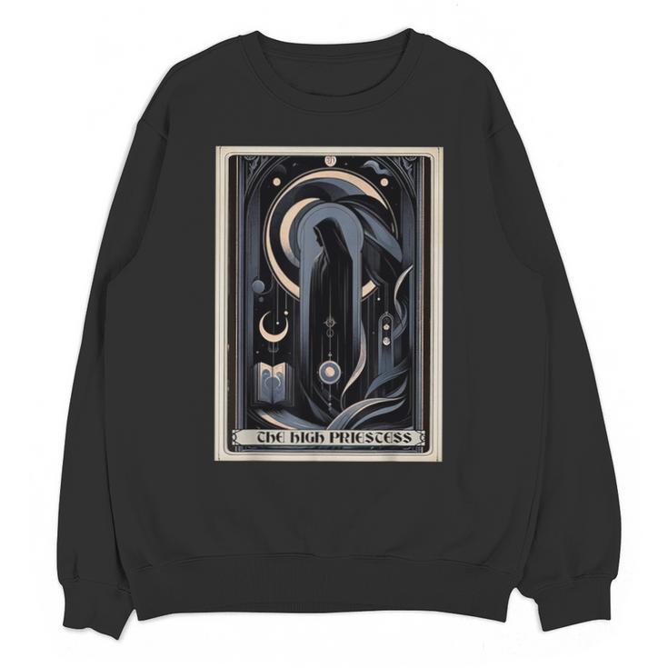 Tarot Cards Guide Book Esoteric Mysticism Clothing The High Priestess  -Adults Small Classic Fit Short Sleeve Unisex Sweatshirt
