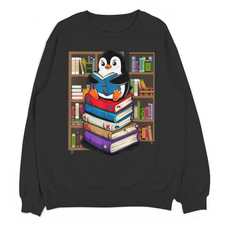 Teacher Librarian Kawaii Penguin Book Lover Penguin Unisex Sweatshirt