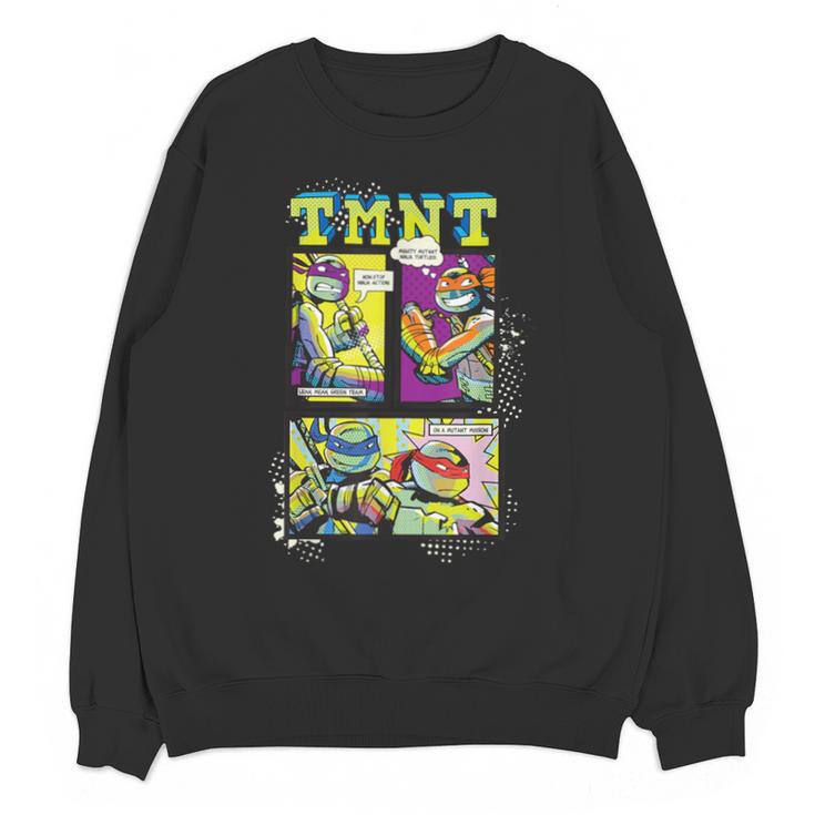Teenage Mutant Ninja Turtles Retro Neon Comic Book Panels Unisex Sweatshirt