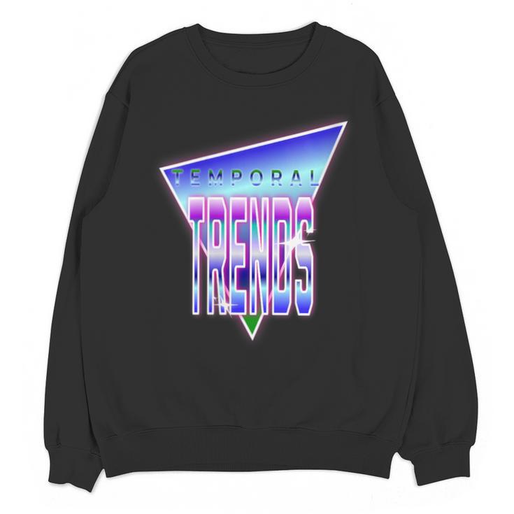 Temporal Trends Vaporwave Style Retro Nostalgia Look Unisex Sweatshirt